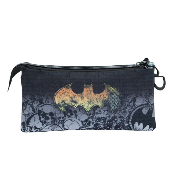 Estuche Portatodo Triple HS Skulls DC Comics Batman Negro 3