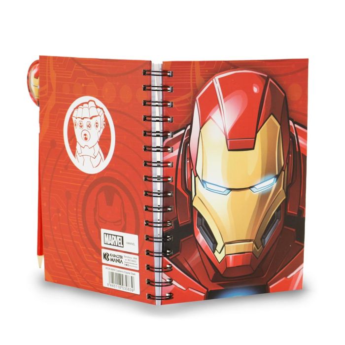 Caja Regalo con Cuaderno y Lápiz Fashion Stark Marvel Iron Man Multicolor 3
