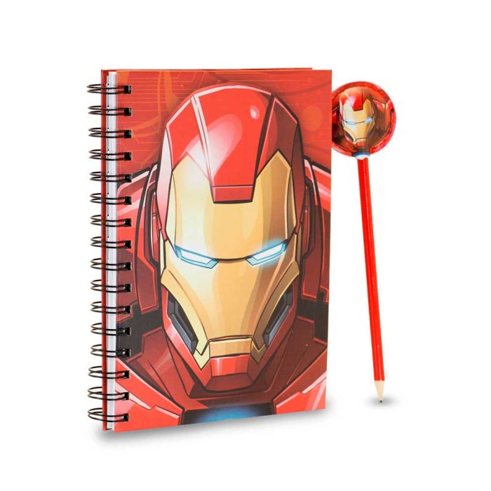 Caja Regalo con Cuaderno y Lápiz Fashion Stark Marvel Iron Man Multicolor 4