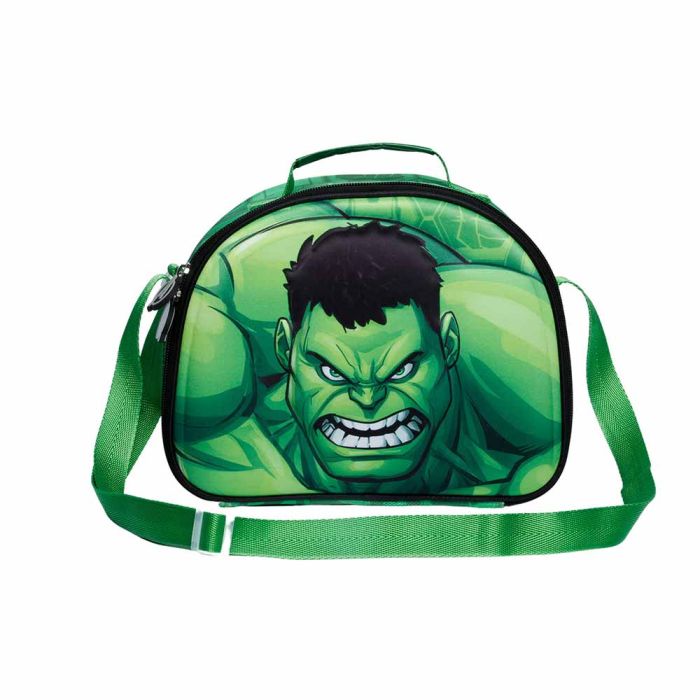 Bolsa Portamerienda 3D Destroy Marvel Hulk Verde