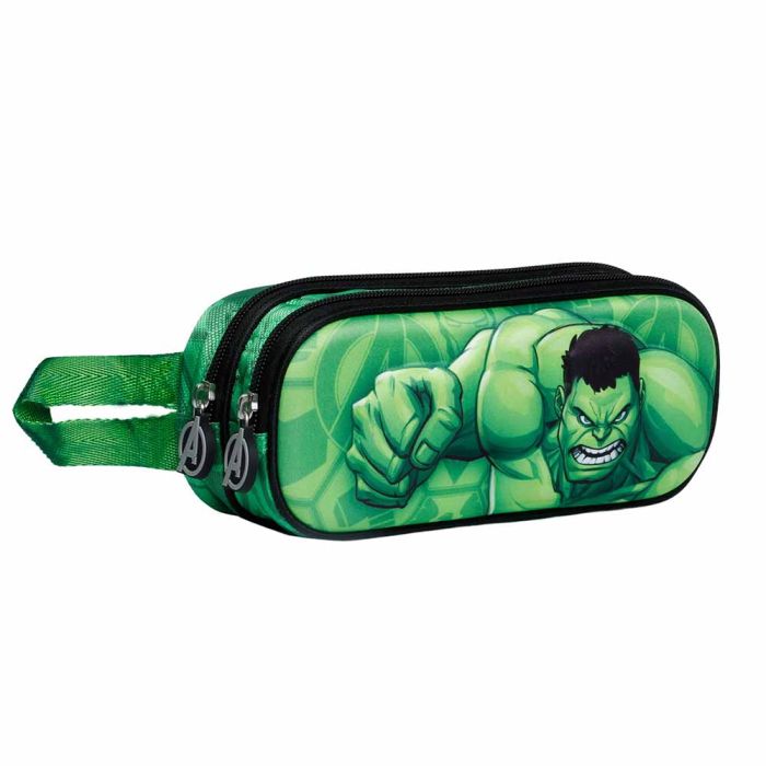 Estuche Portatodo 3D Doble Destroy Marvel Hulk Verde 1