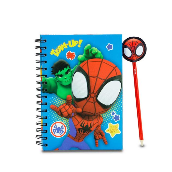 Caja Regalo con Cuaderno y Lápiz Fashion Team Marvel Spiderman Multicolor 2