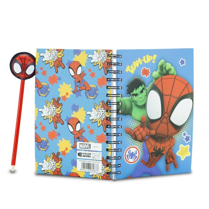 Caja Regalo con Cuaderno y Lápiz Fashion Team Marvel Spiderman Multicolor 3