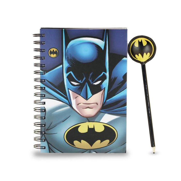Caja Regalo con Cuaderno y Lápiz Fashion Rage DC Comics Batman Azul 1