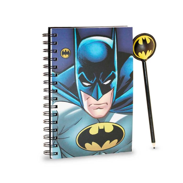 Caja Regalo con Cuaderno y Lápiz Fashion Rage DC Comics Batman Azul 4