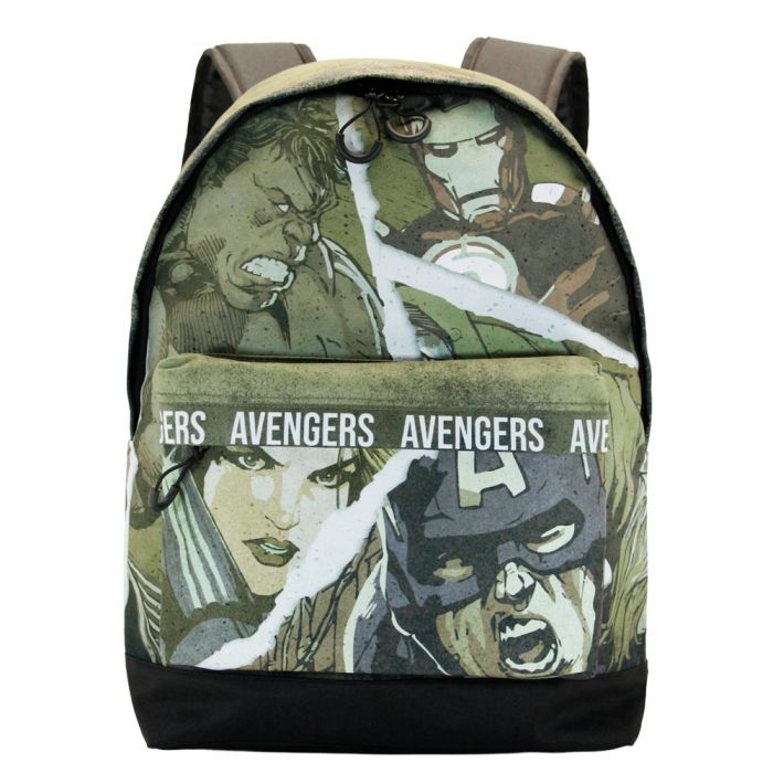 Mochila HS FAN Shout Marvel Los Vengadores Verde Militar 1