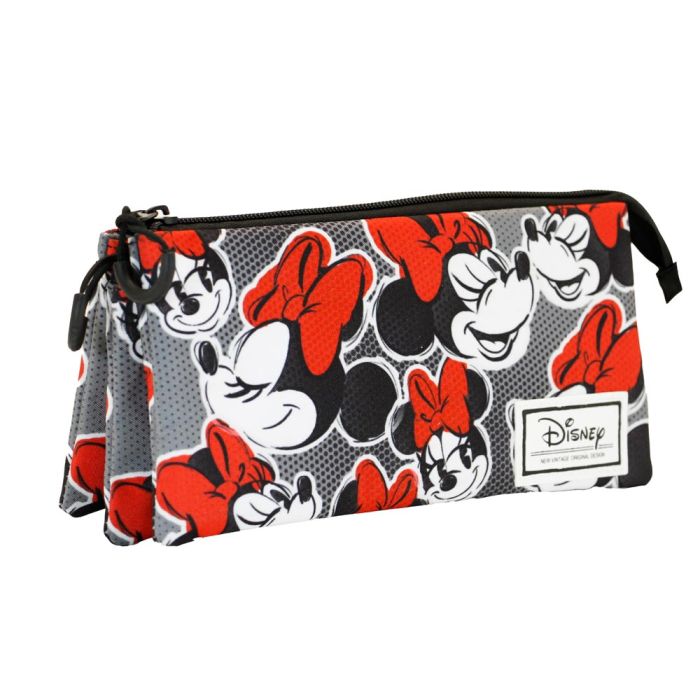 Estuche Portatodo Triple FAN Lashes Disney Minnie Mouse Rojo