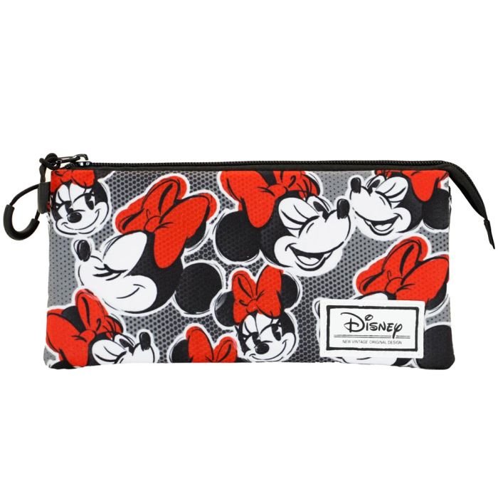 Estuche Portatodo Triple FAN Lashes Disney Minnie Mouse Rojo 1