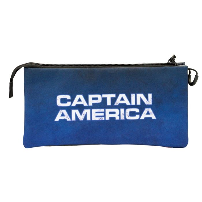 Estuche Portatodo Triple FAN Full Marvel Capitán América Azul 2