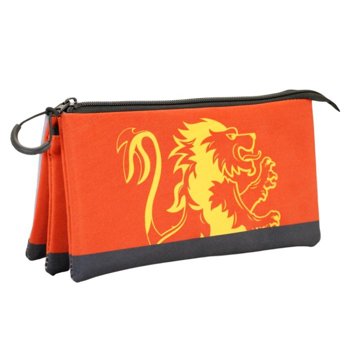 Estuche Portatodo Triple FAN Gryffindor Harry Potter Rojo