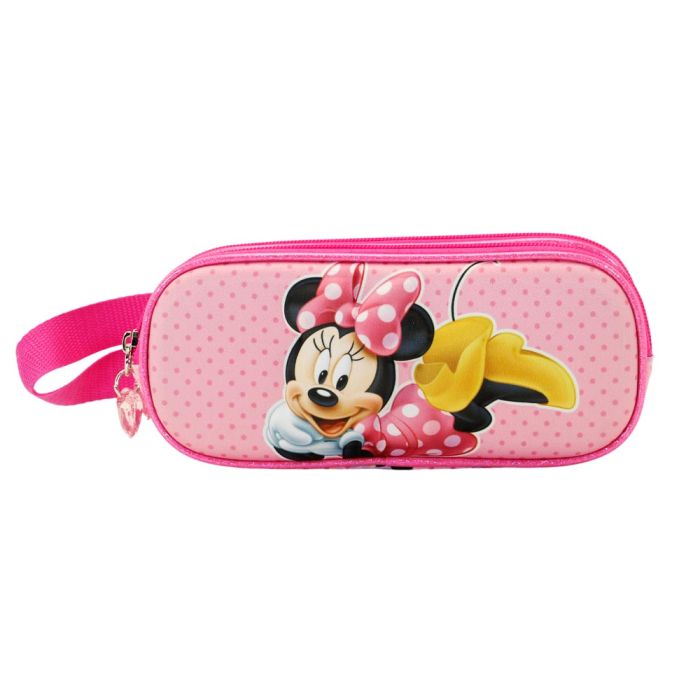 Estuche Portatodo 3D Doble Lying Disney Minnie Mouse Rosa 1