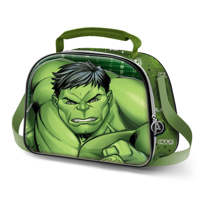 Bolsa Portamerienda 3D Challenge Marvel Hulk Verde