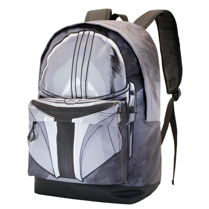 Mochila HS FAN Helmet Star Wars The Mandalorian Gris