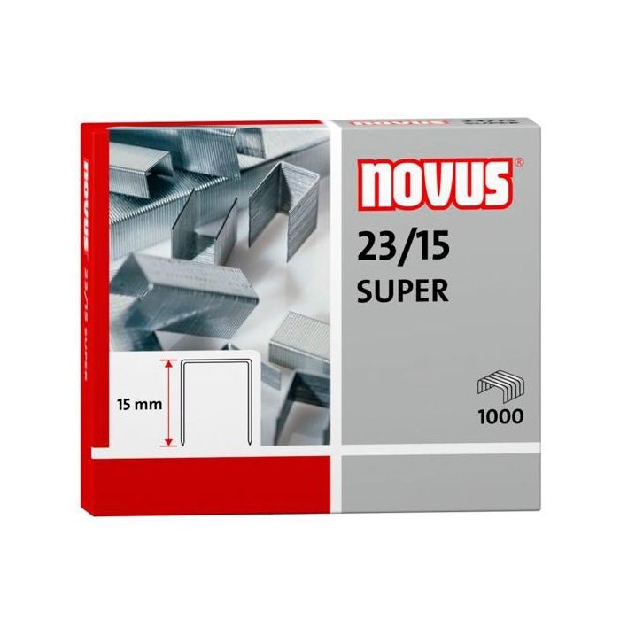 Novus Grapas super 23/15 para grapadoras de gruesos -caja 1000-