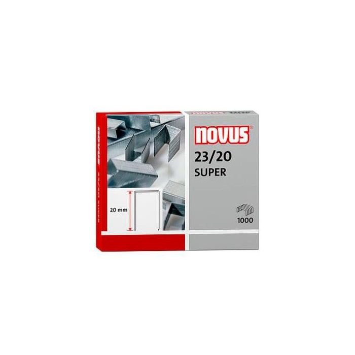 Novus Grapas super 23/20 para grapadoras de gruesos -caja de 1000-