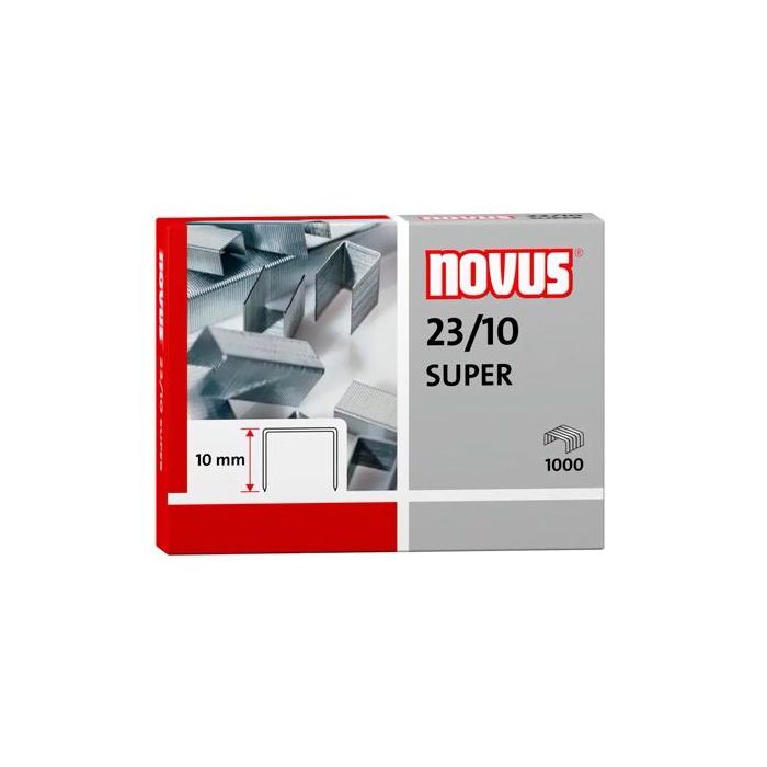 Novus grapas 23/10 super para grapadoras de gruesos caja 1000 ud