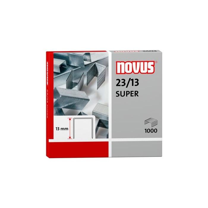 Novus grapas super 23/13 para grapadoras de gruesos caja 1000 ud