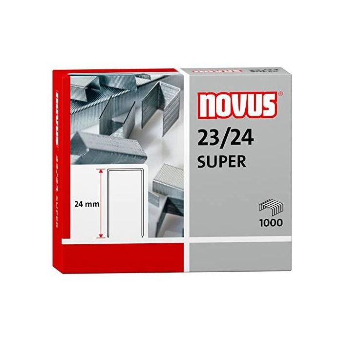 Novus Grapas super 23/24 para grapadoras de gruesos -caja de 1000-