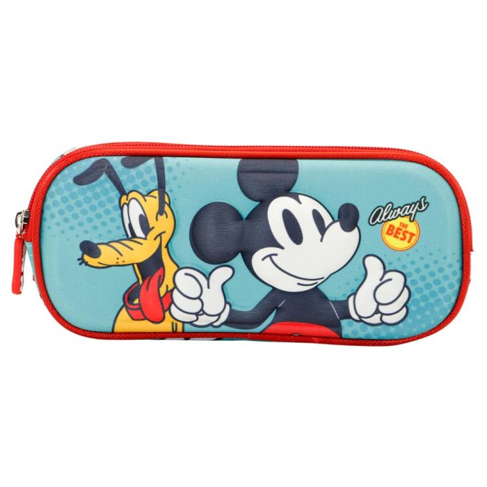 Estuche Portatodo 3D Doble Best Disney Mickey Mouse Verde 1