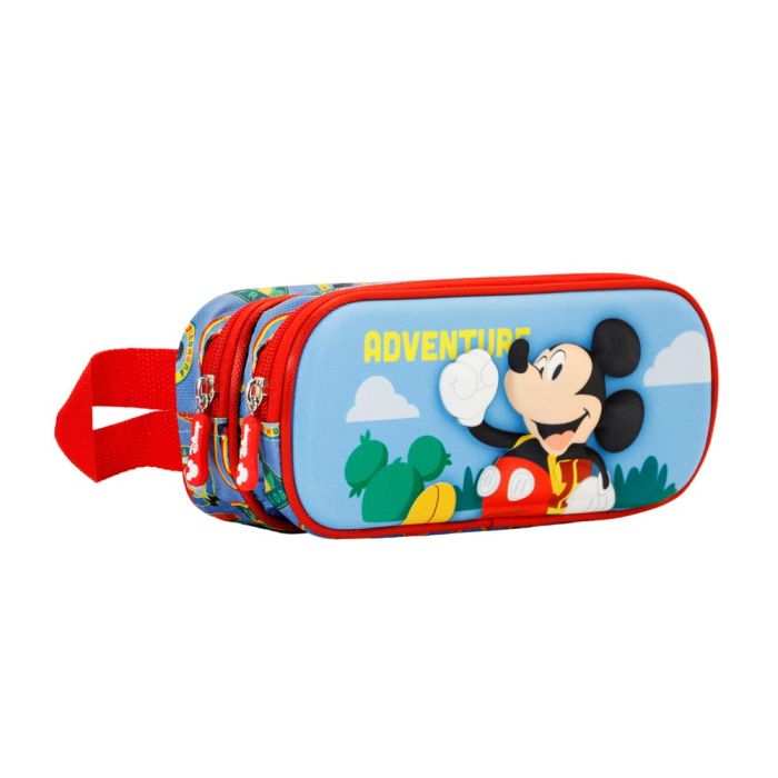 Estuche Portatodo 3D Doble Adventure Disney Mickey Mouse Multicolor