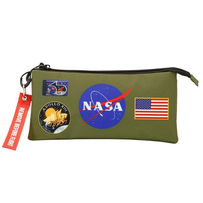 Estuche Portatodo Triple FAN Khaki NASA Multicolor 1