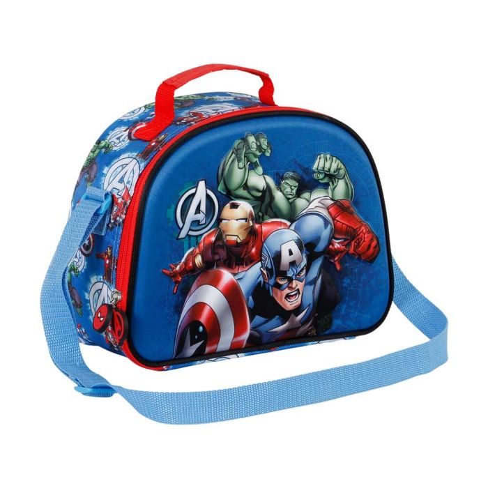 Bolsa Portamerienda 3D Energy Marvel Los Vengadores Azul 2