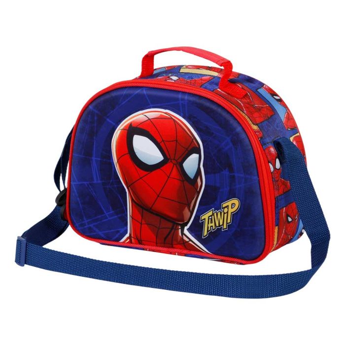 Bolsa Portamerienda 3D Sides Marvel Spiderman Azul