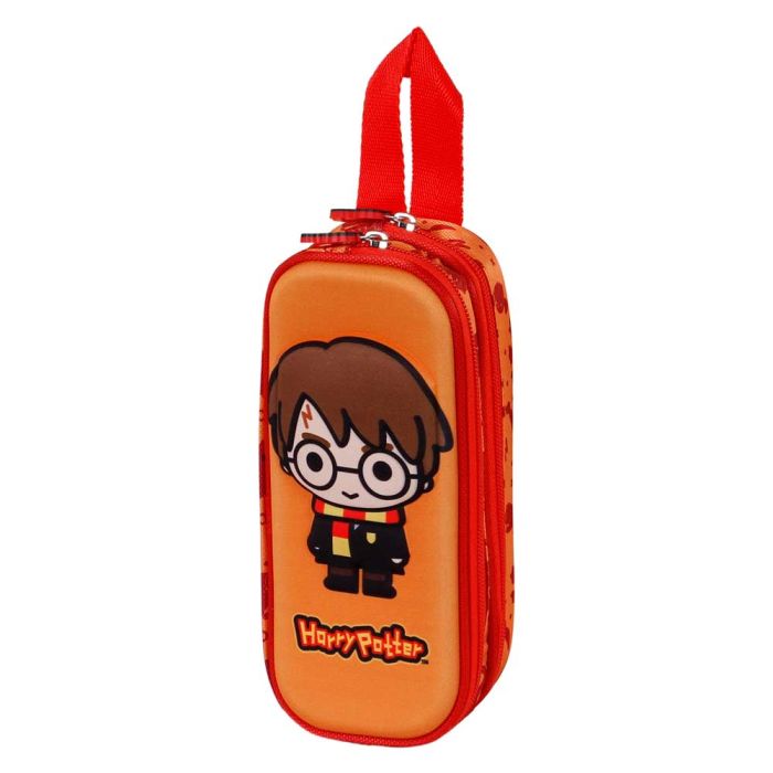 Estuche Portatodo 3D Doble Bobblehead Harry Potter Naranja