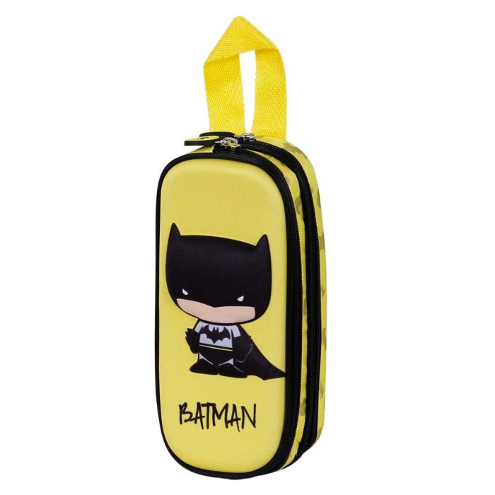 Estuche Portatodo 3D Doble Bobblehead DC Comics Batman Amarillo