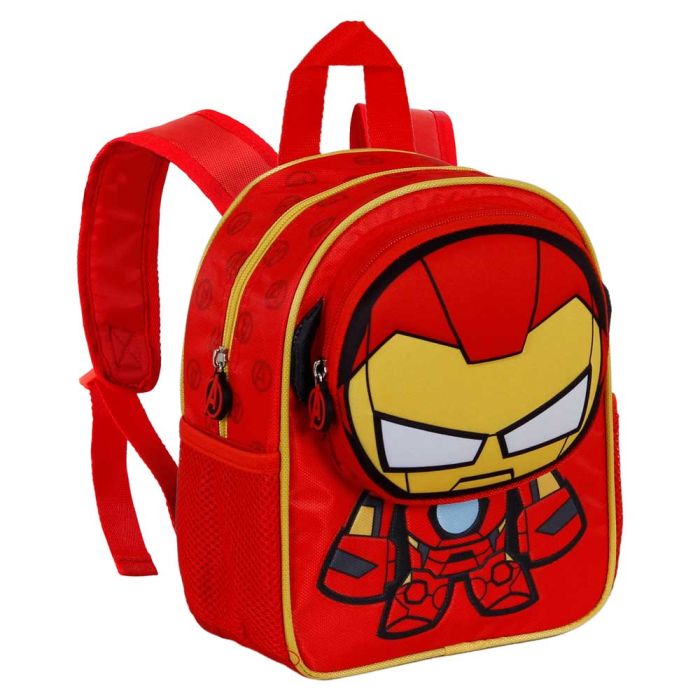 Mochila Pocket Bobblehead Marvel Iron Man Rojo 2
