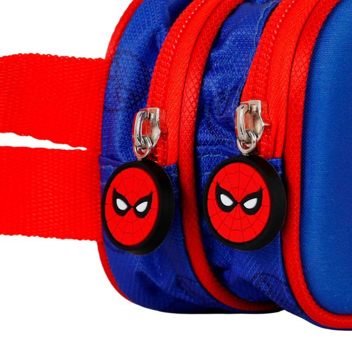 Estuche Portatodo 3D Doble Bobblehead Marvel Spiderman Azul 4