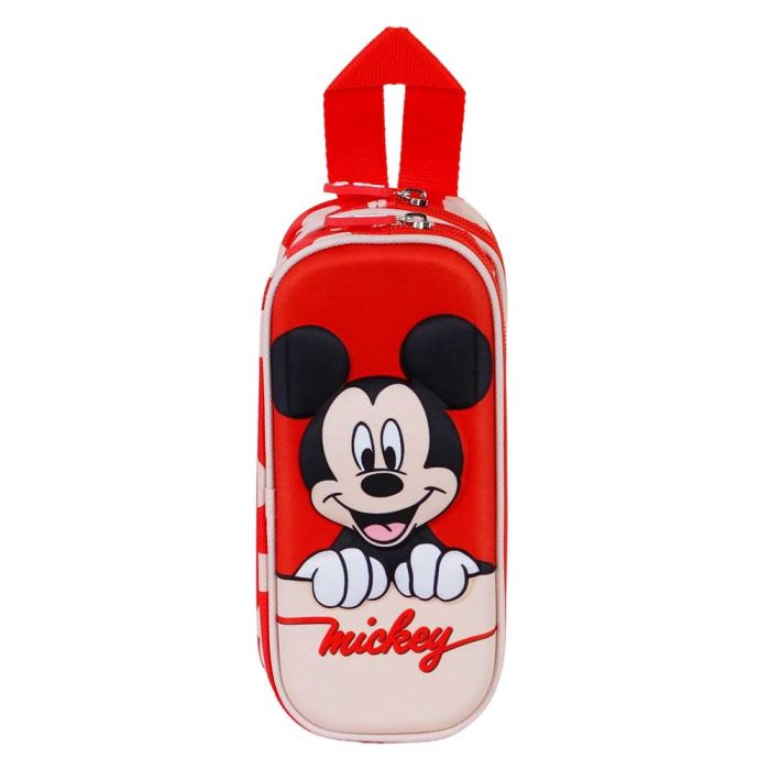 Estuche Portatodo 3D Doble Bobblehead Disney Mickey Mouse Rojo 1