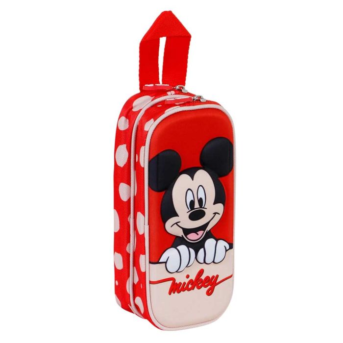 Estuche Portatodo 3D Doble Bobblehead Disney Mickey Mouse Rojo 2