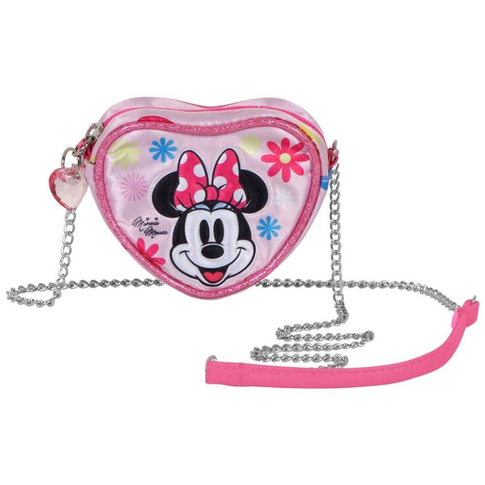 Minnie Mouse Floral Bolso Corazón Mini, Rosa 1