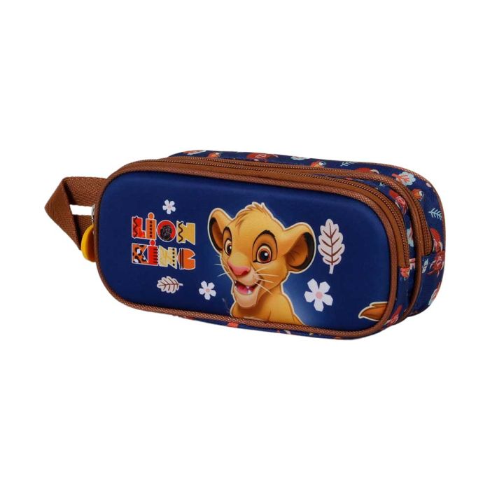 Estuche Portatodo 3D Doble Little Face Disney El Rey León Azul