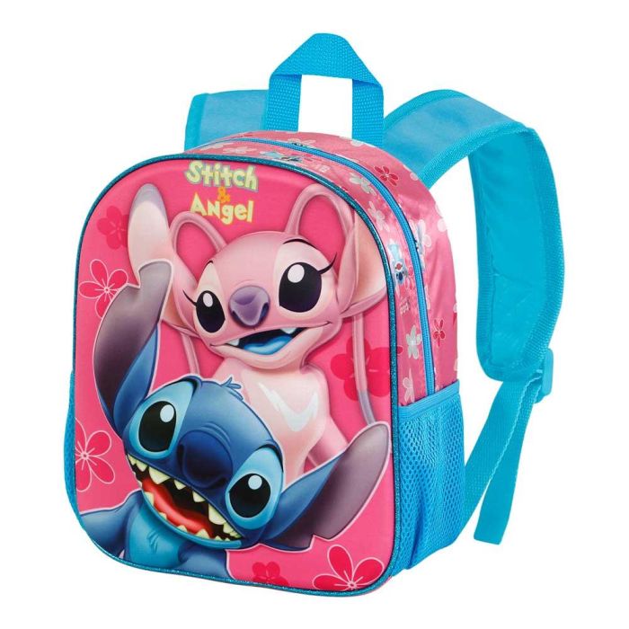 Mochila 3D Pequeña Match Disney Lilo y Stitch Rosa