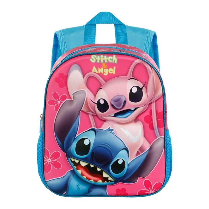 Mochila 3D Pequeña Match Disney Lilo y Stitch Rosa 1