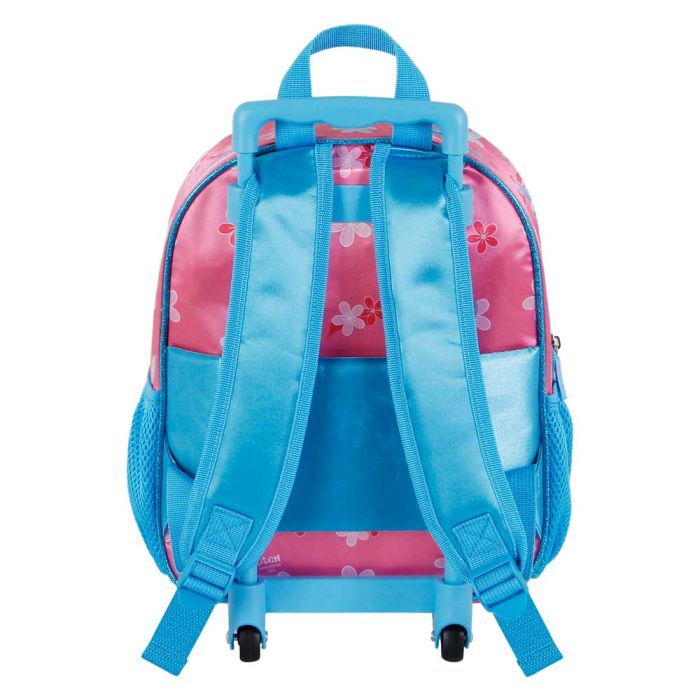 Mochila 3D con Ruedas Pequeña Match Disney Lilo y Stitch Rosa 2