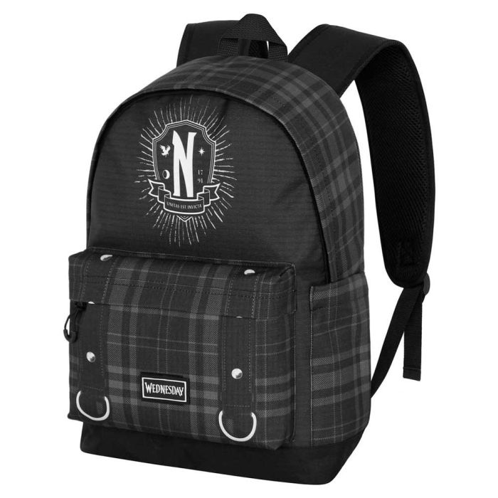 Mochila HS PLUS Chains Wednesday Miércoles Negro