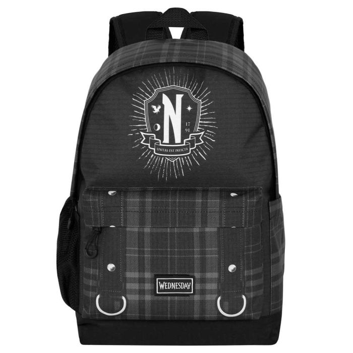 Mochila HS PLUS Chains Wednesday Miércoles Negro 1