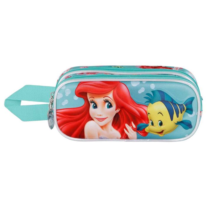 Estuche Portatodo 3D Doble Sea Disney Ariel Azul 1