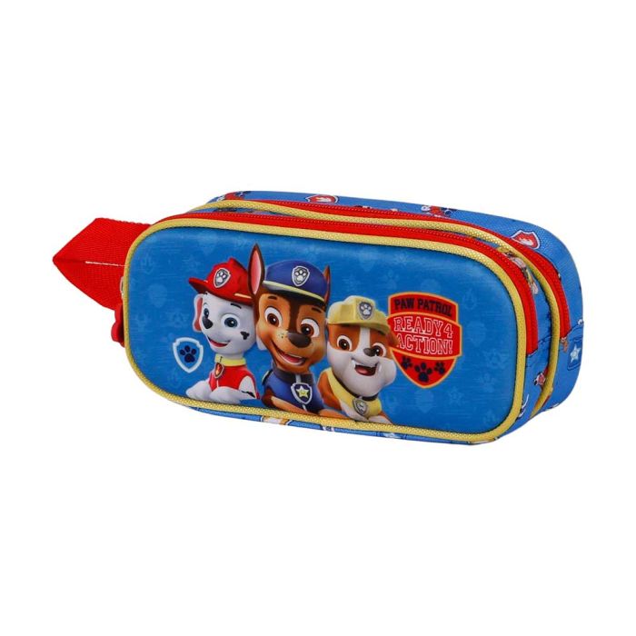 Estuche Portatodo 3D Doble Ready Paw Patrol La Patrulla Canina Multicolor