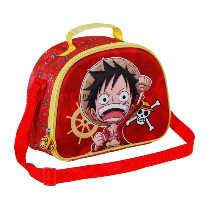 Bolsa Portamerienda 3D Luffy One Piece Rojo 2