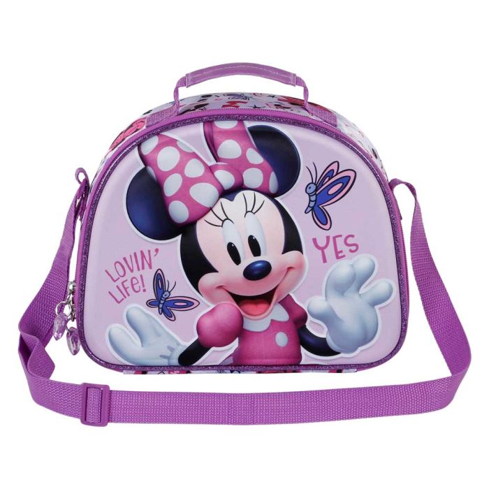 Bolsa Portamerienda 3D Butterflies Disney Minnie Mouse Lila 1