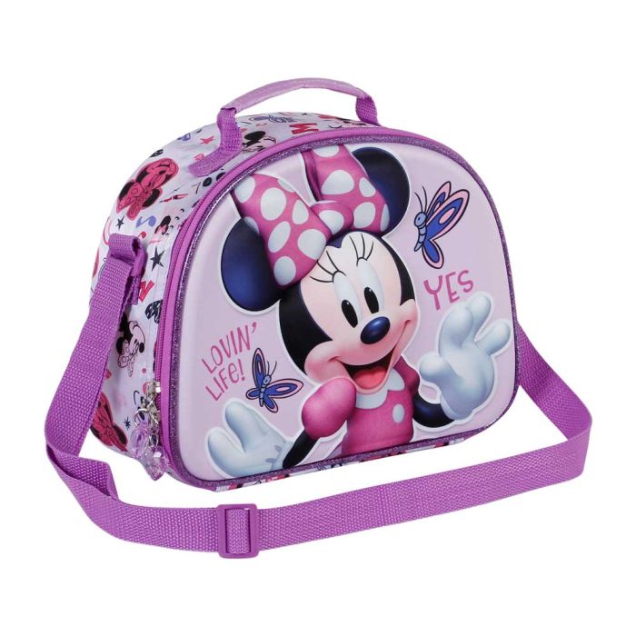 Bolsa Portamerienda 3D Butterflies Disney Minnie Mouse Lila 2