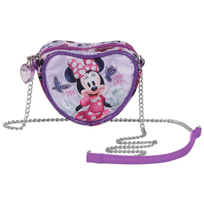 Minnie Mouse Butterflies Bolso Corazón Mini, Lila 1