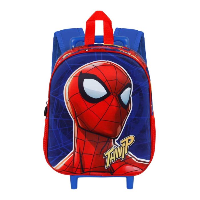 Mochila 3D con Ruedas Pequeña Sides Marvel Spiderman Azul 1