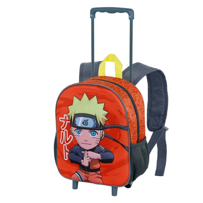 Mochila 3D con Ruedas Pequeña Chikara Naruto Multicolor