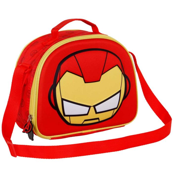 Bolsa Portamerienda 3D Bobblehead Marvel Iron Man Rojo 2