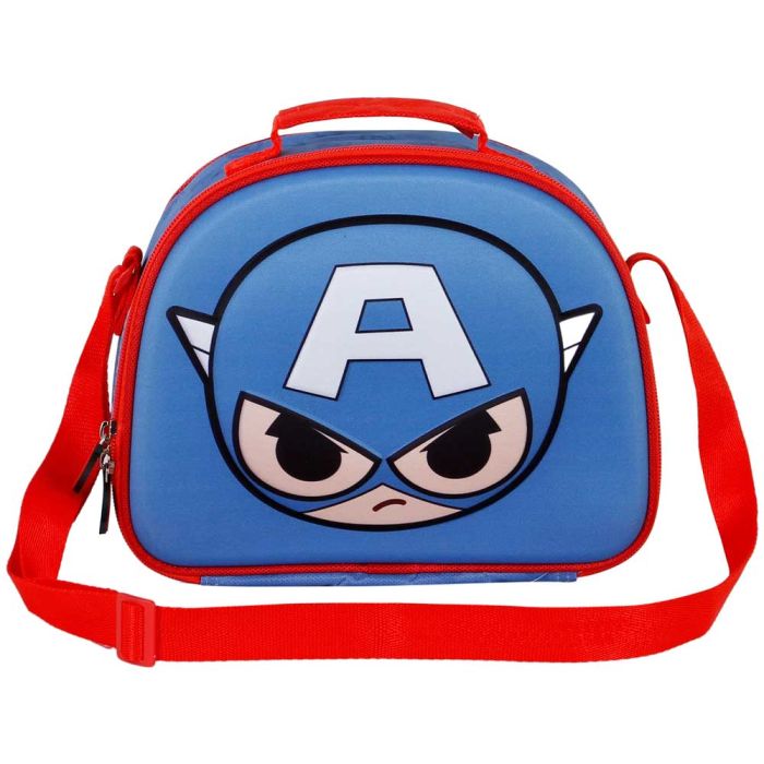 Bolsa Portamerienda 3D Bobblehead Marvel Capitán América Azul 1